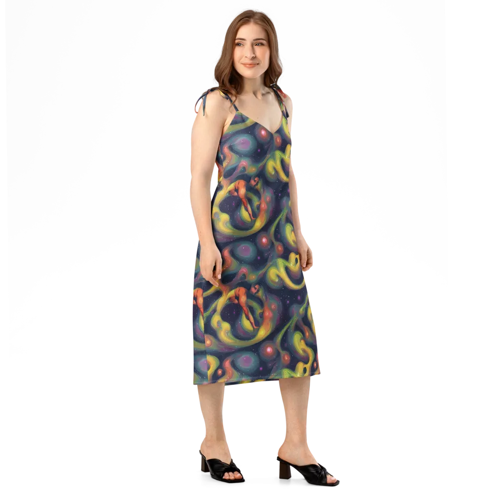 Aurora Ribbons on Slip Dress — Right Front