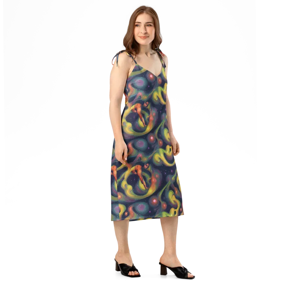 Aurora Ribbons on Slip Dress — Right Front