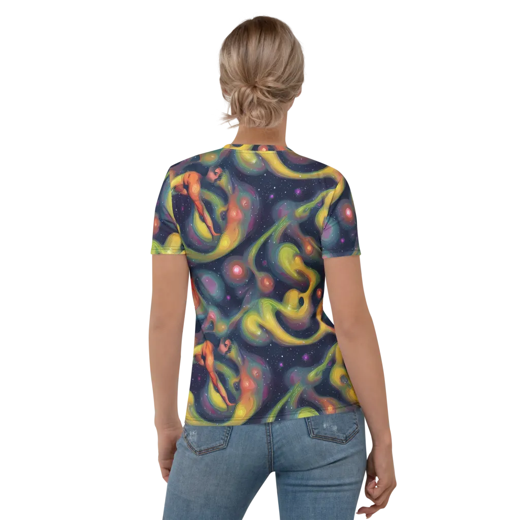 Aurora Ribbons on Women's Crew Neck T-Shirt — Back