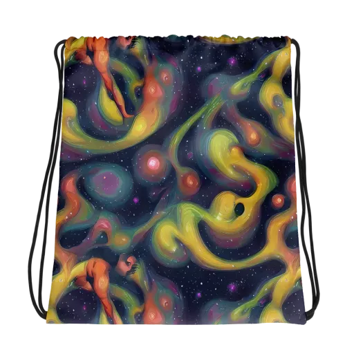 Aurora Ribbons on a Drawstring Bag