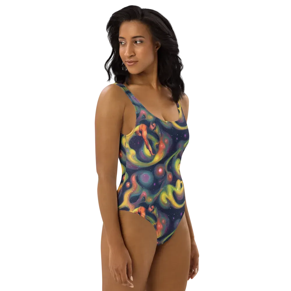 Aurora Ribbons on One-Piece Swimsuit — Right