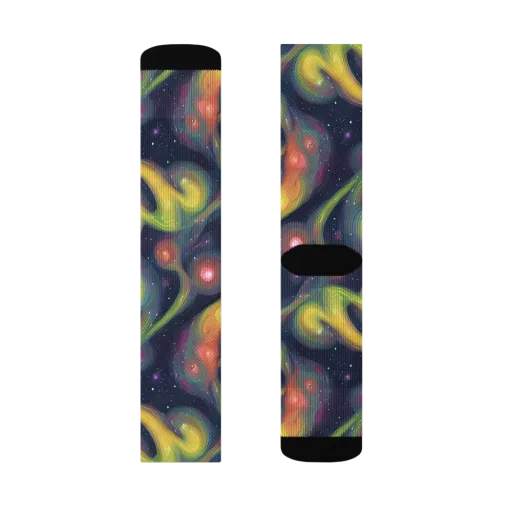 Aurora Ribbons on a Socks