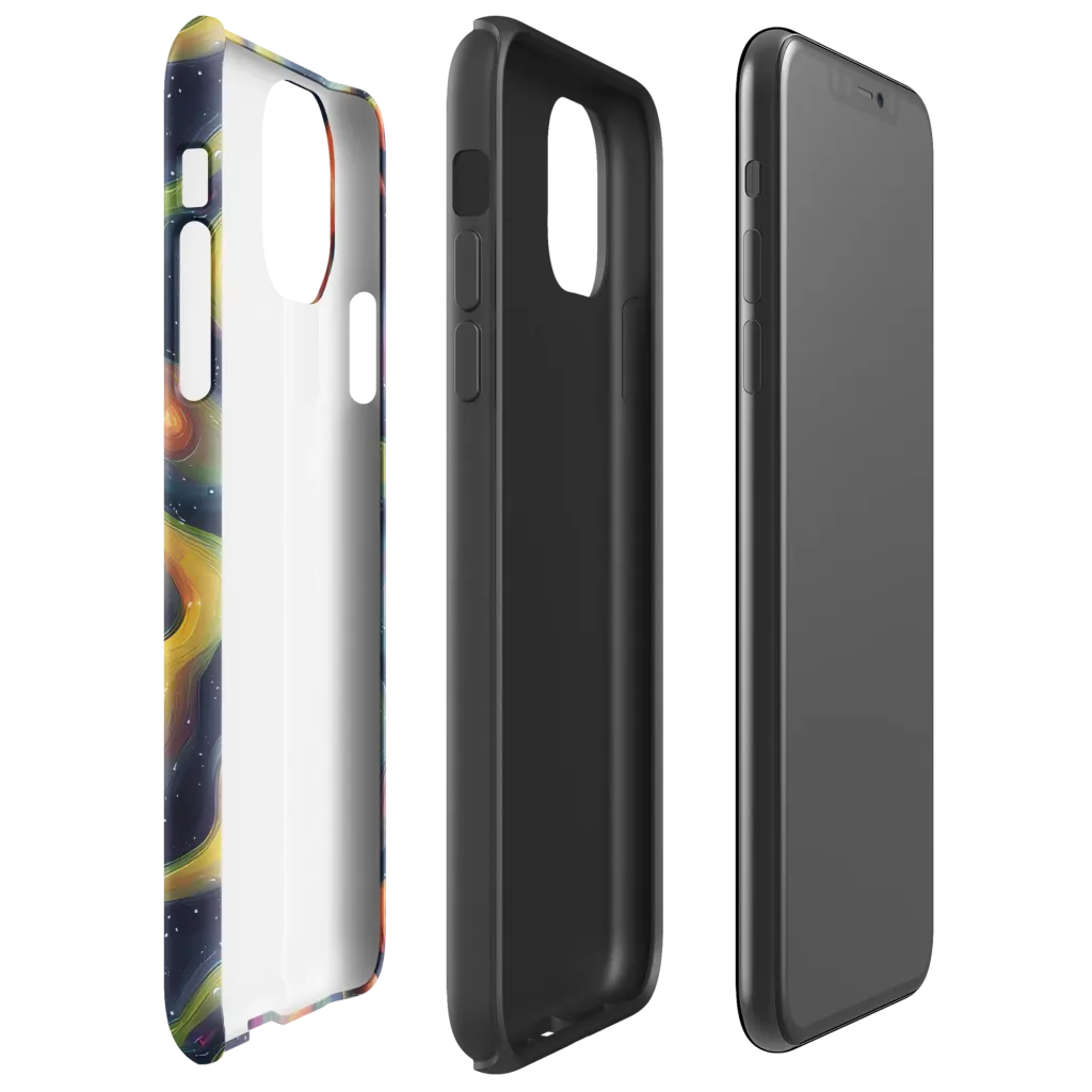 Aurora Ribbons on Tough Case for iPhone® — Right