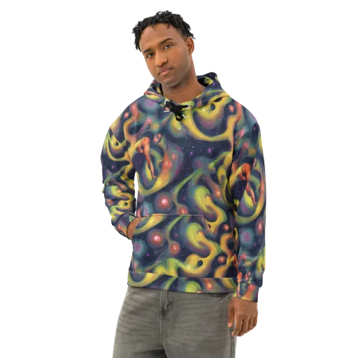 Aurora Ribbons on a Cotton Hoodie