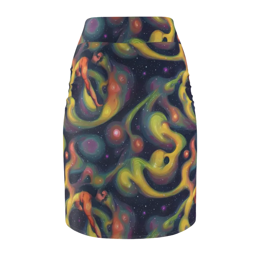 Aurora Ribbons on Pencil Skirt — Back