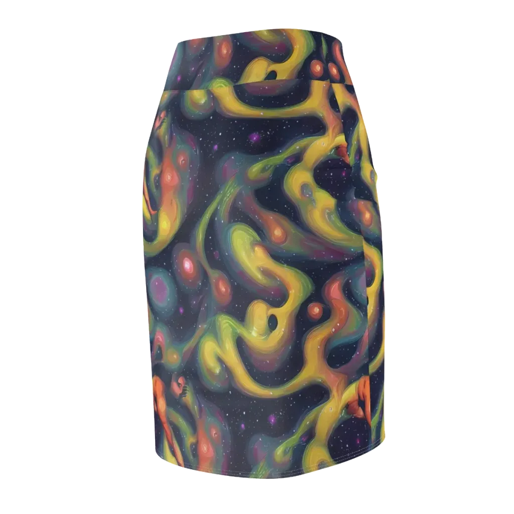 Aurora Ribbons on Pencil Skirt — Back Side