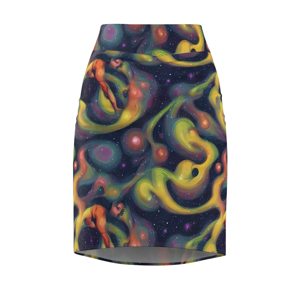 Aurora Ribbons on Pencil Skirt — Front
