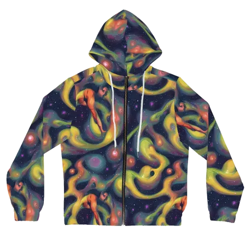 Aurora Ribbons on a Women's Full-Zip Hoodie