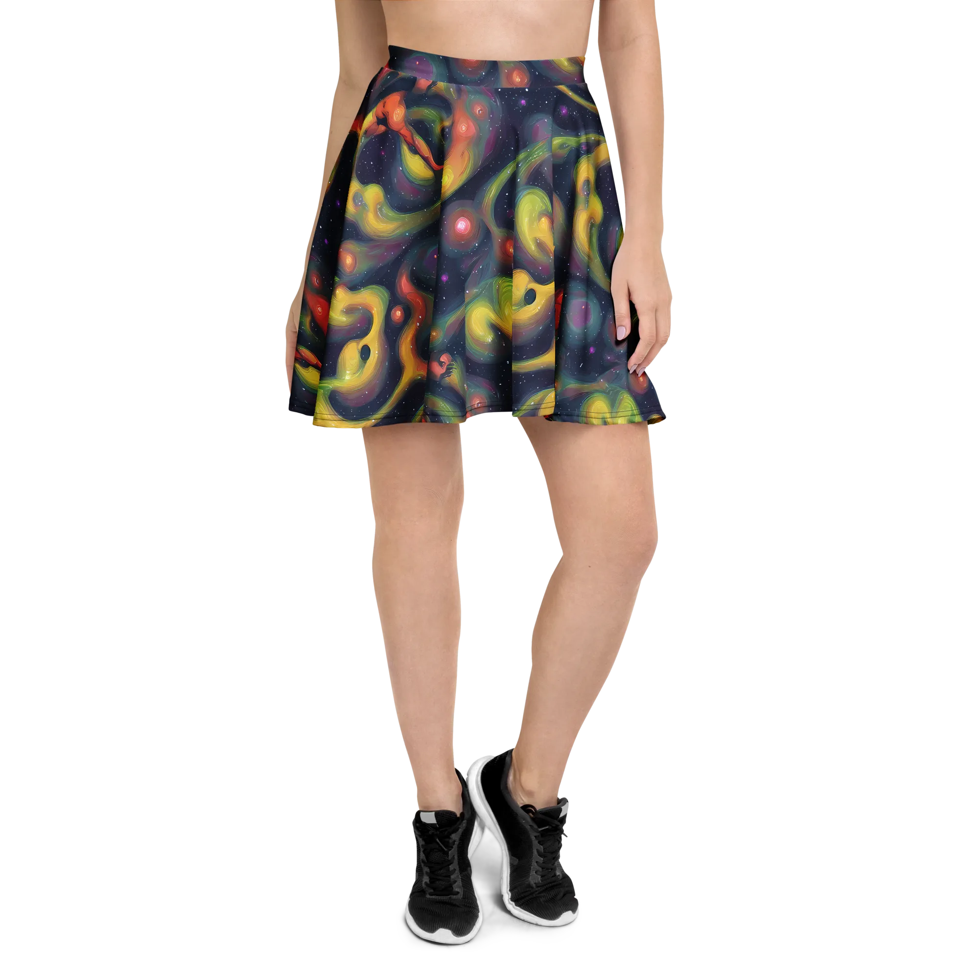 Aurora Ribbons on Skater Skirt — Front