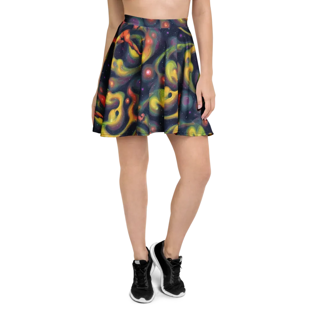 Aurora Ribbons on Skater Skirt — Front