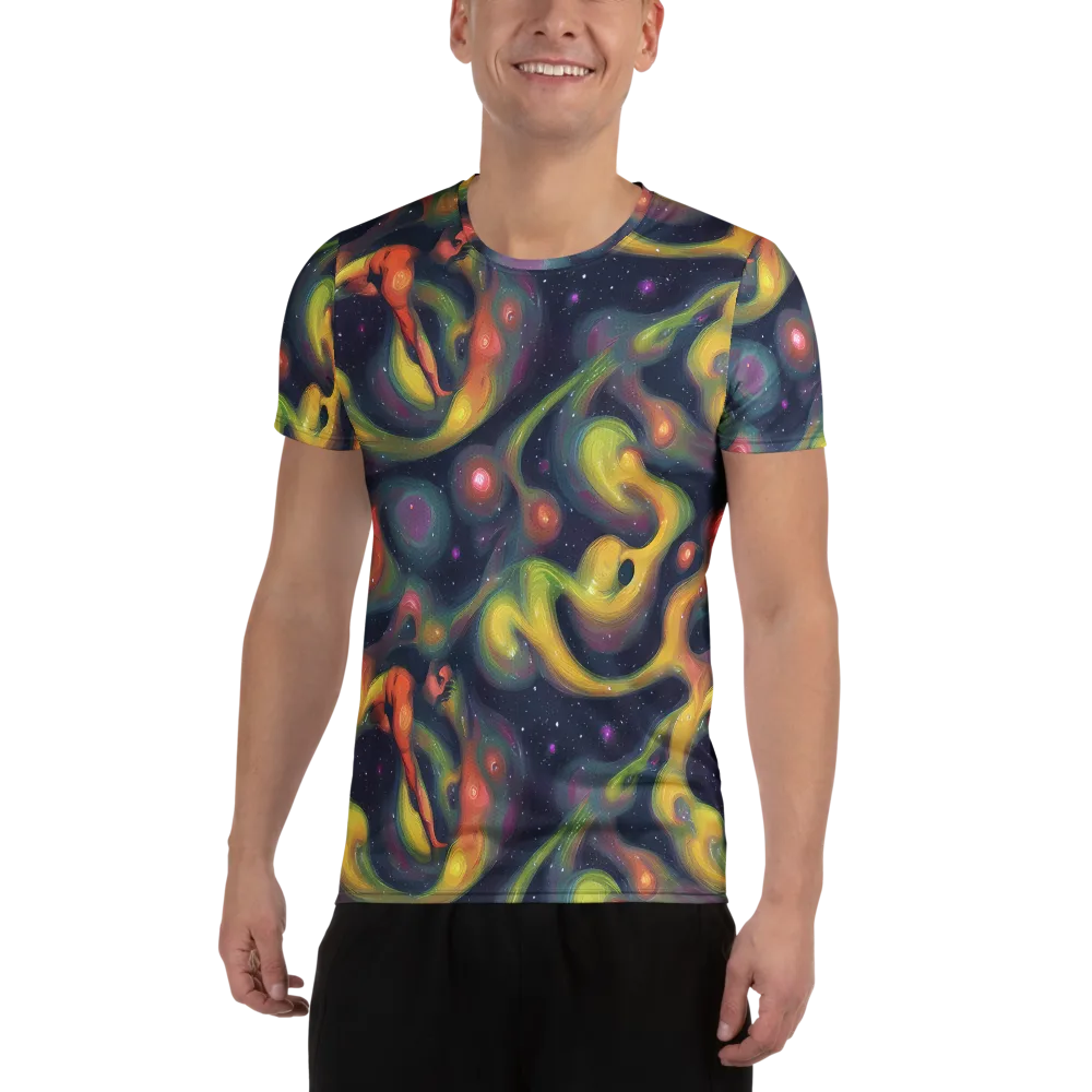 Aurora Ribbons on Men's Athletic T-Shirt — Front