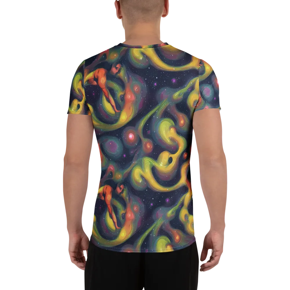 Aurora Ribbons on Men's Athletic T-Shirt — Back