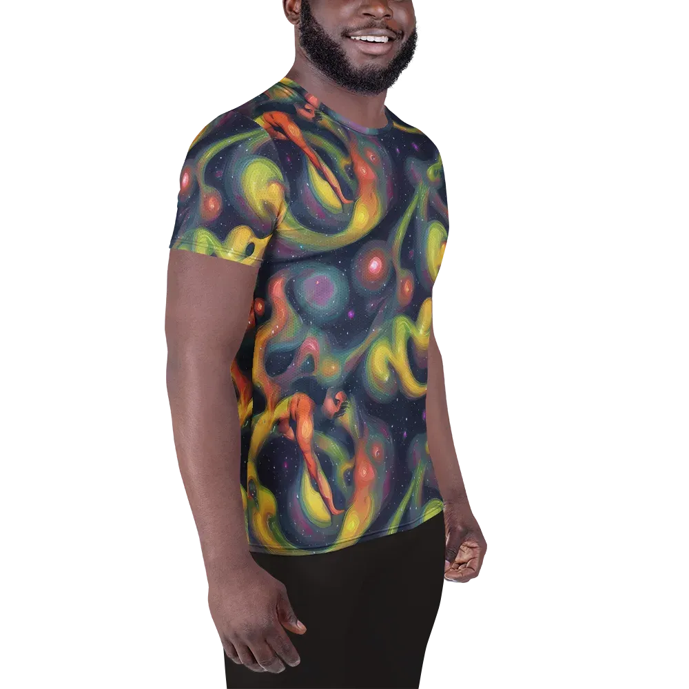 Aurora Ribbons on Men's Athletic T-Shirt — Right