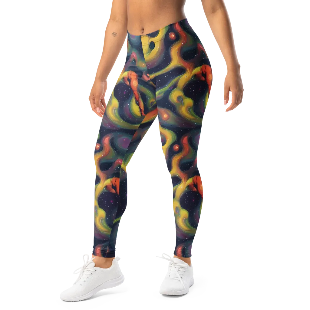Aurora Ribbons on Leggings — Left Front