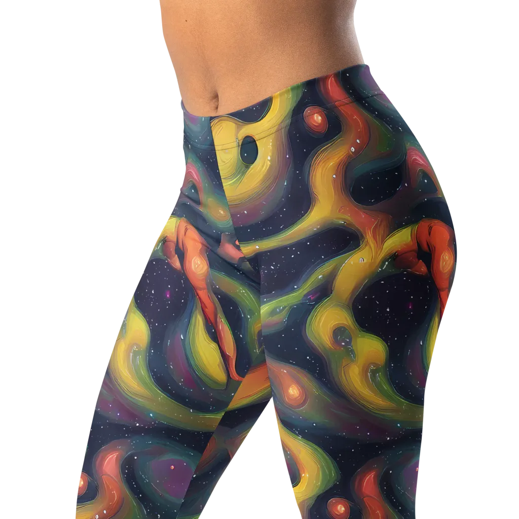 Aurora Ribbons on Leggings — Left Front