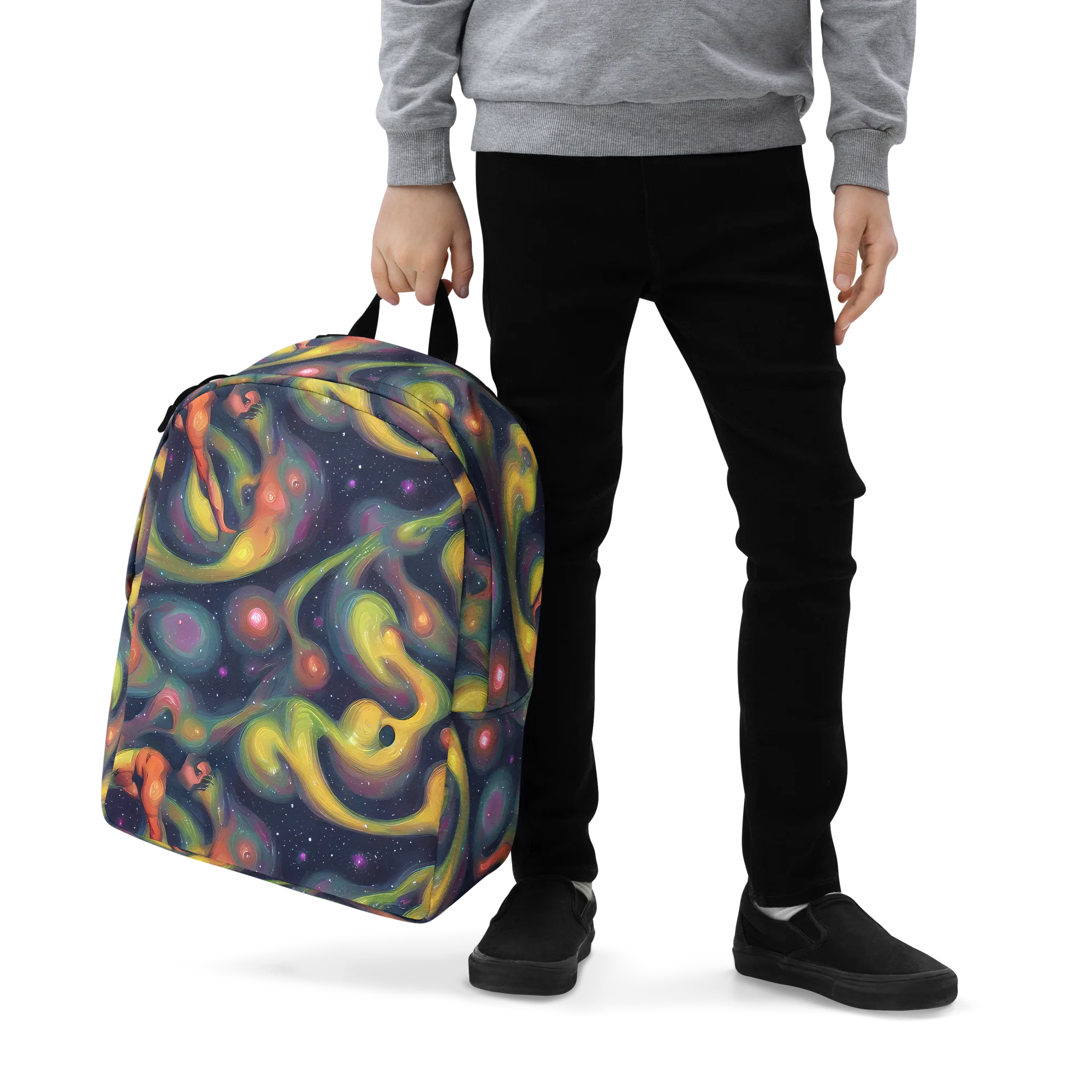Aurora Ribbons on Minimalist Backpack — Zoomed-in
