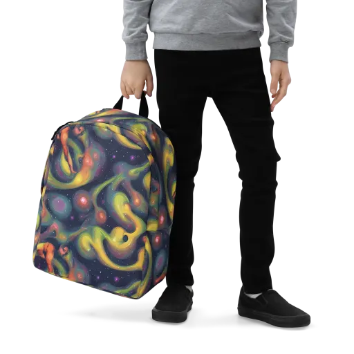 Aurora Ribbons on a Minimalist Backpack