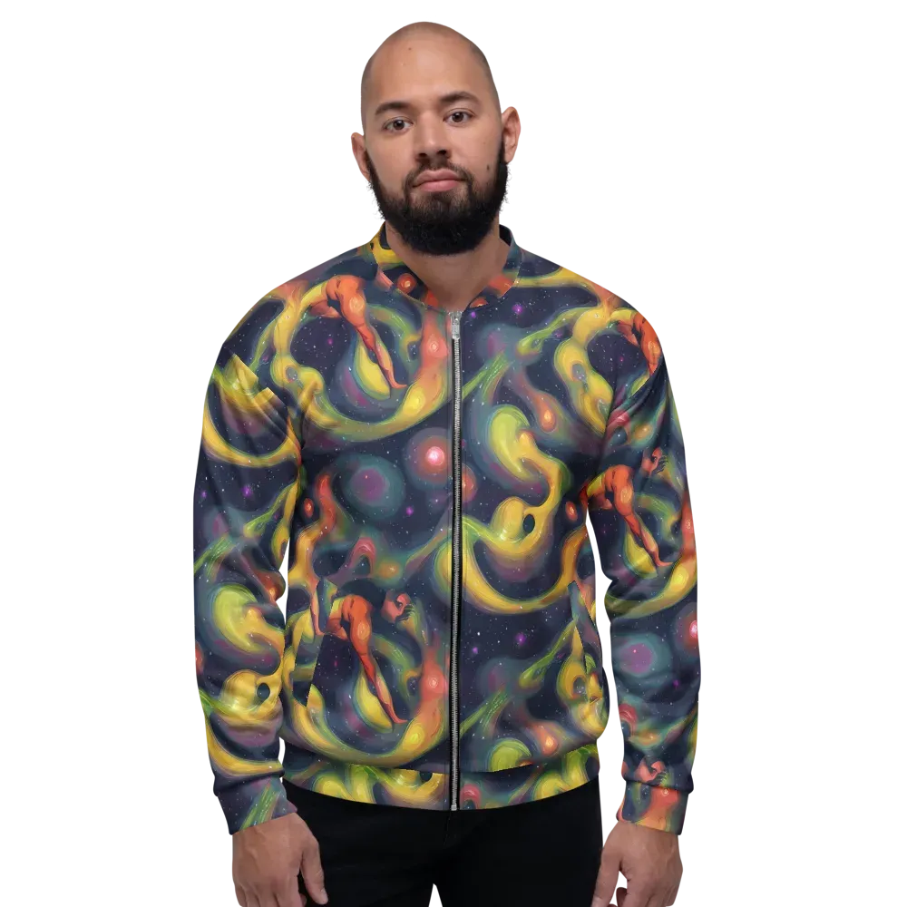 Aurora Ribbons on Bomber Jacket — Front