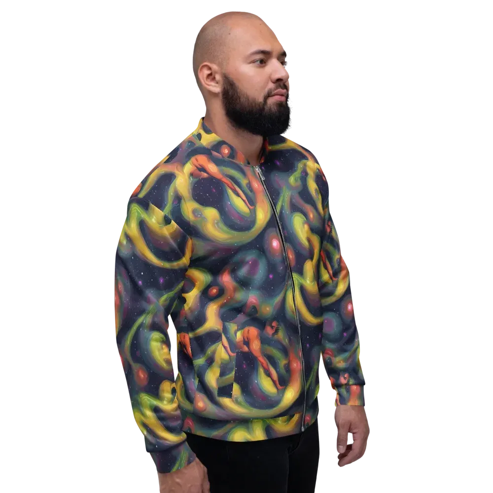 Aurora Ribbons on Bomber Jacket — Right