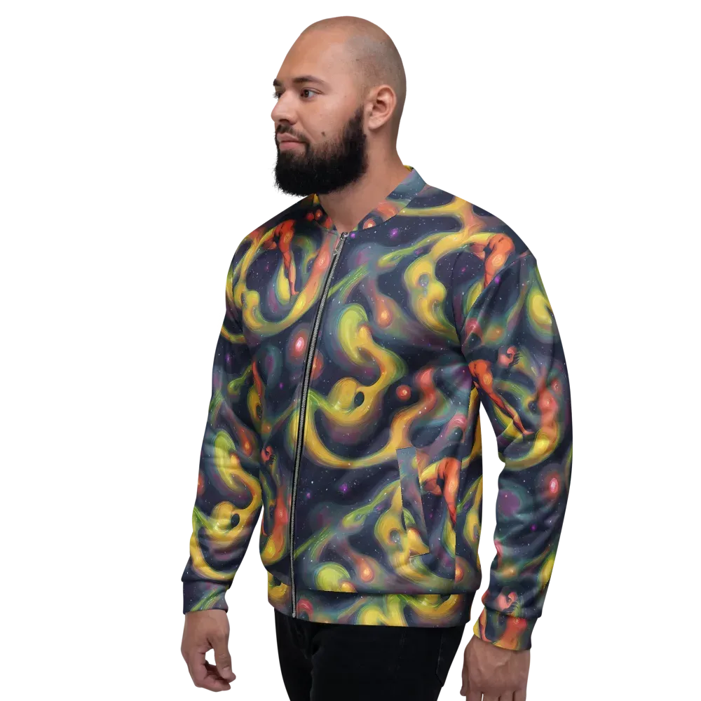 Aurora Ribbons on Bomber Jacket — Left