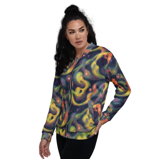 Aurora Ribbons on a Bomber Jacket