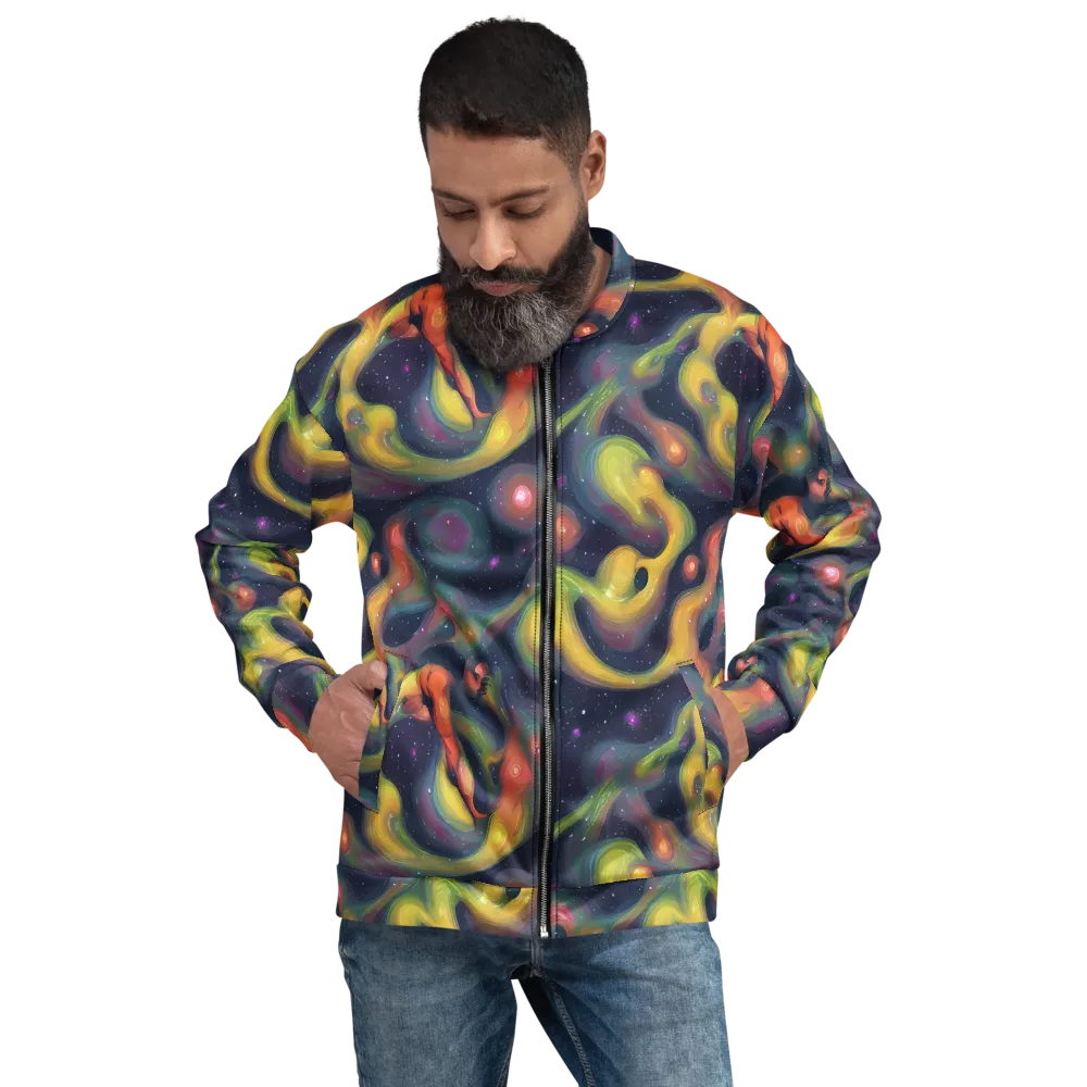 Aurora Ribbons on Bomber Jacket — Front