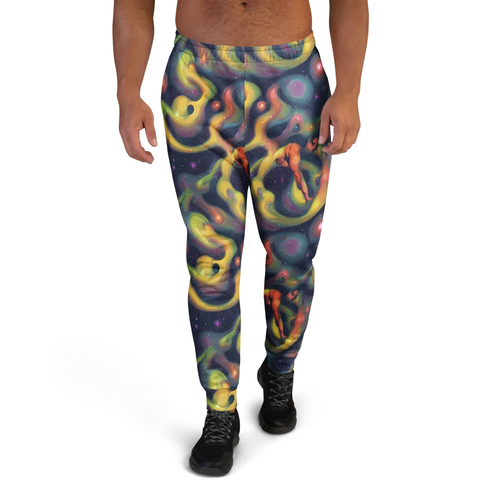 Aurora Ribbons on Men's Joggers — Front
