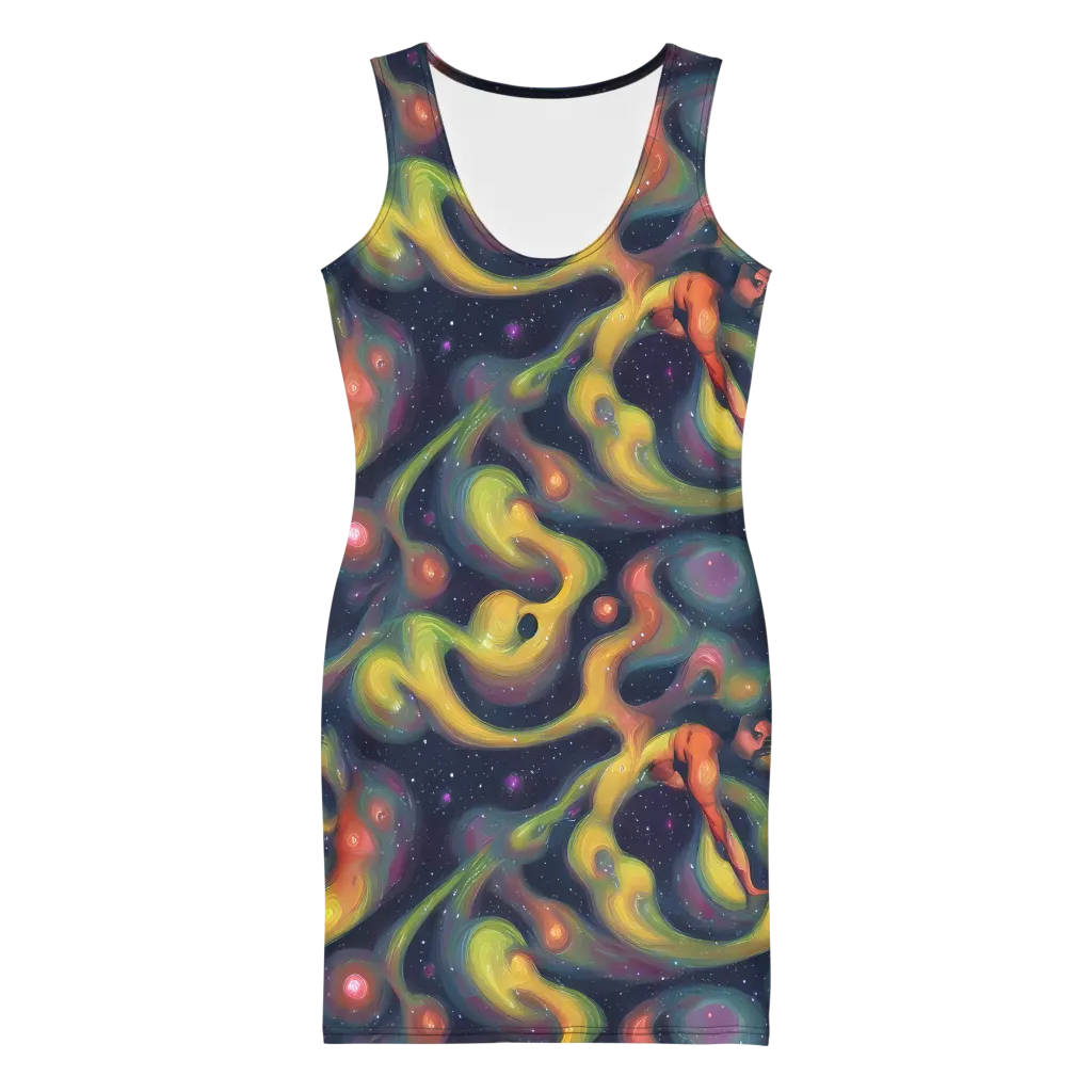 Aurora Ribbons on Bodycon Dress — Front