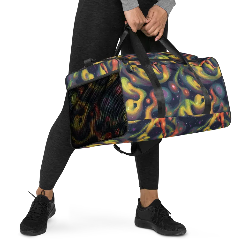 Aurora Ribbons on Duffle Bag — Right Front
