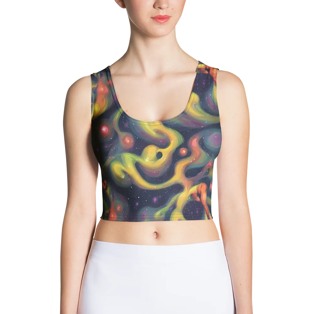Aurora Ribbons on Crop Top — Front