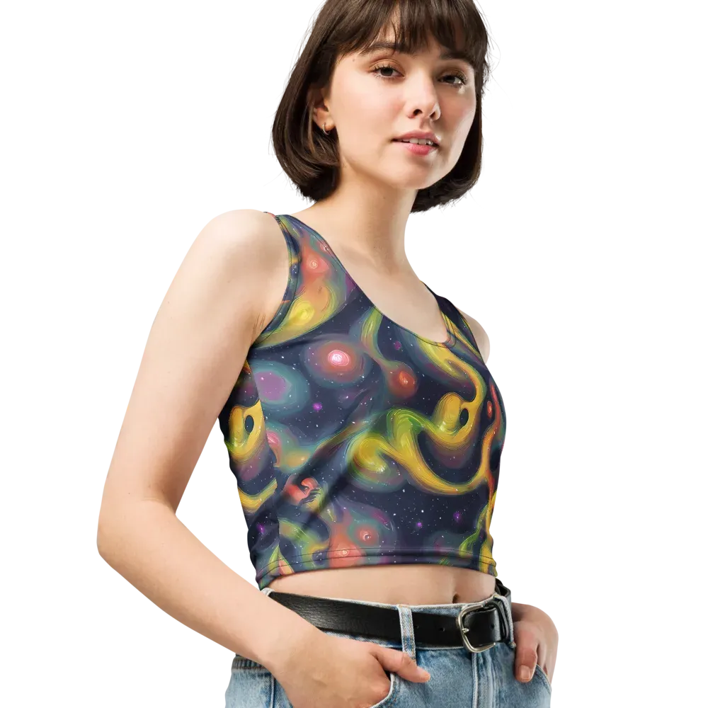 Aurora Ribbons on Crop Top — Right Front