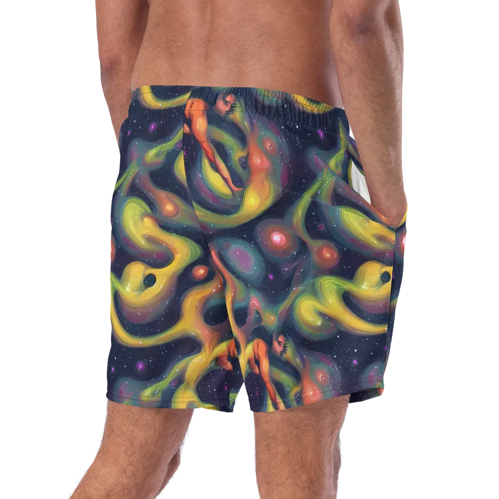 Aurora Ribbons on Swim Trunks — Right Back