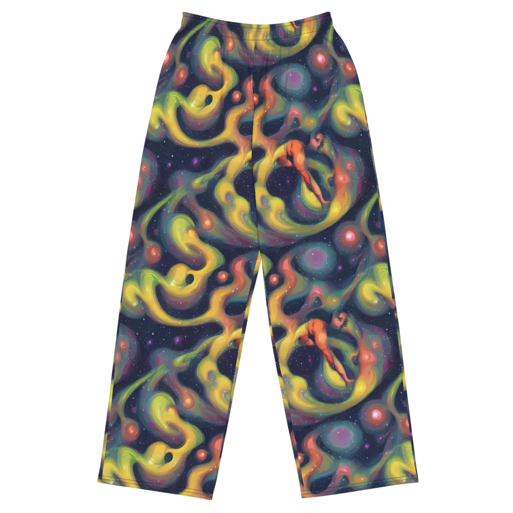 Aurora Ribbons on Wide-Leg Pants — Front