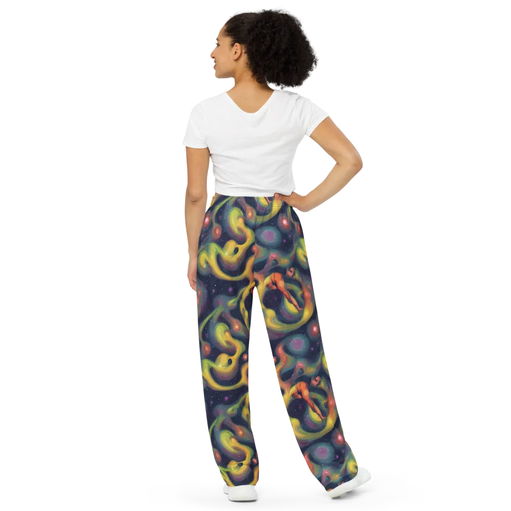 Aurora Ribbons on Wide-Leg Pants — Back
