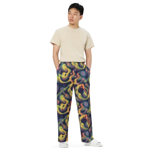 Aurora Ribbons on a Wide-Leg Pants