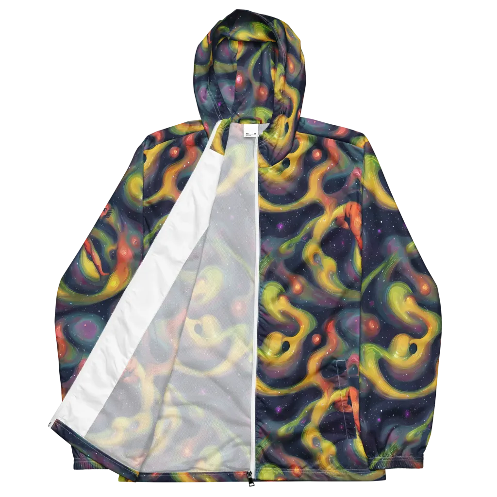 Aurora Ribbons on Men's Windbreaker — Front
