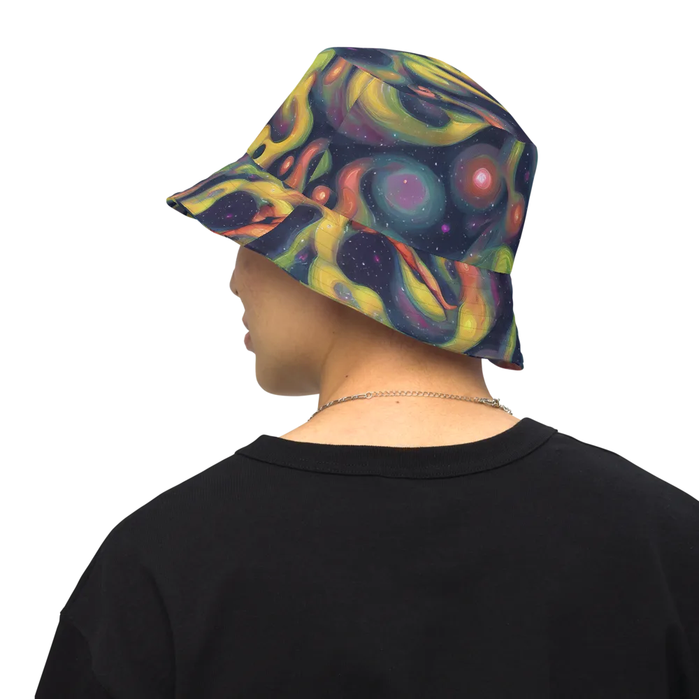 Aurora Ribbons on Reversible Bucket Hat — Back Inside