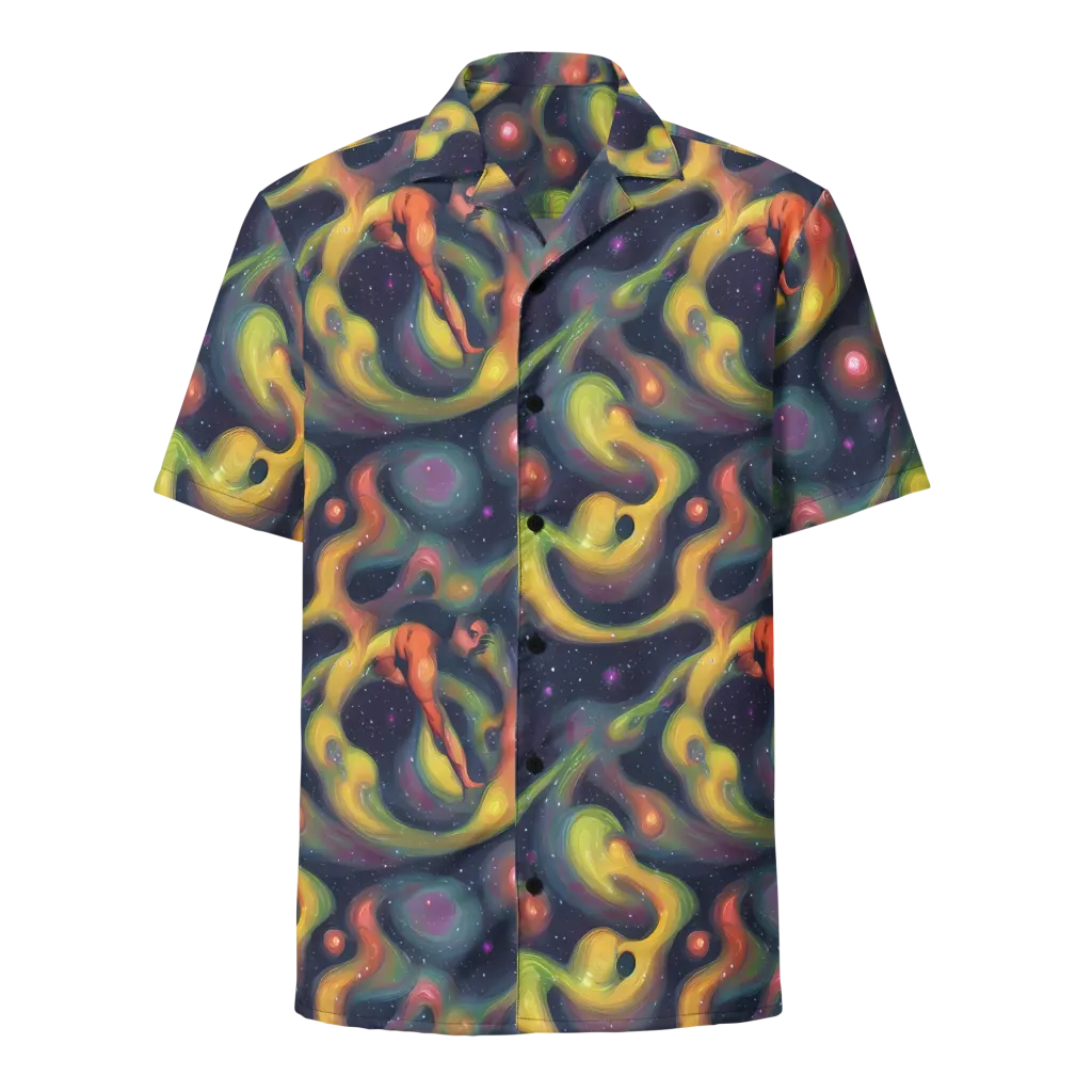 Aurora Ribbons on Button Shirt — Front