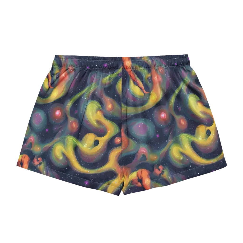 Aurora Ribbons on Women's Pajama Shorts — Back