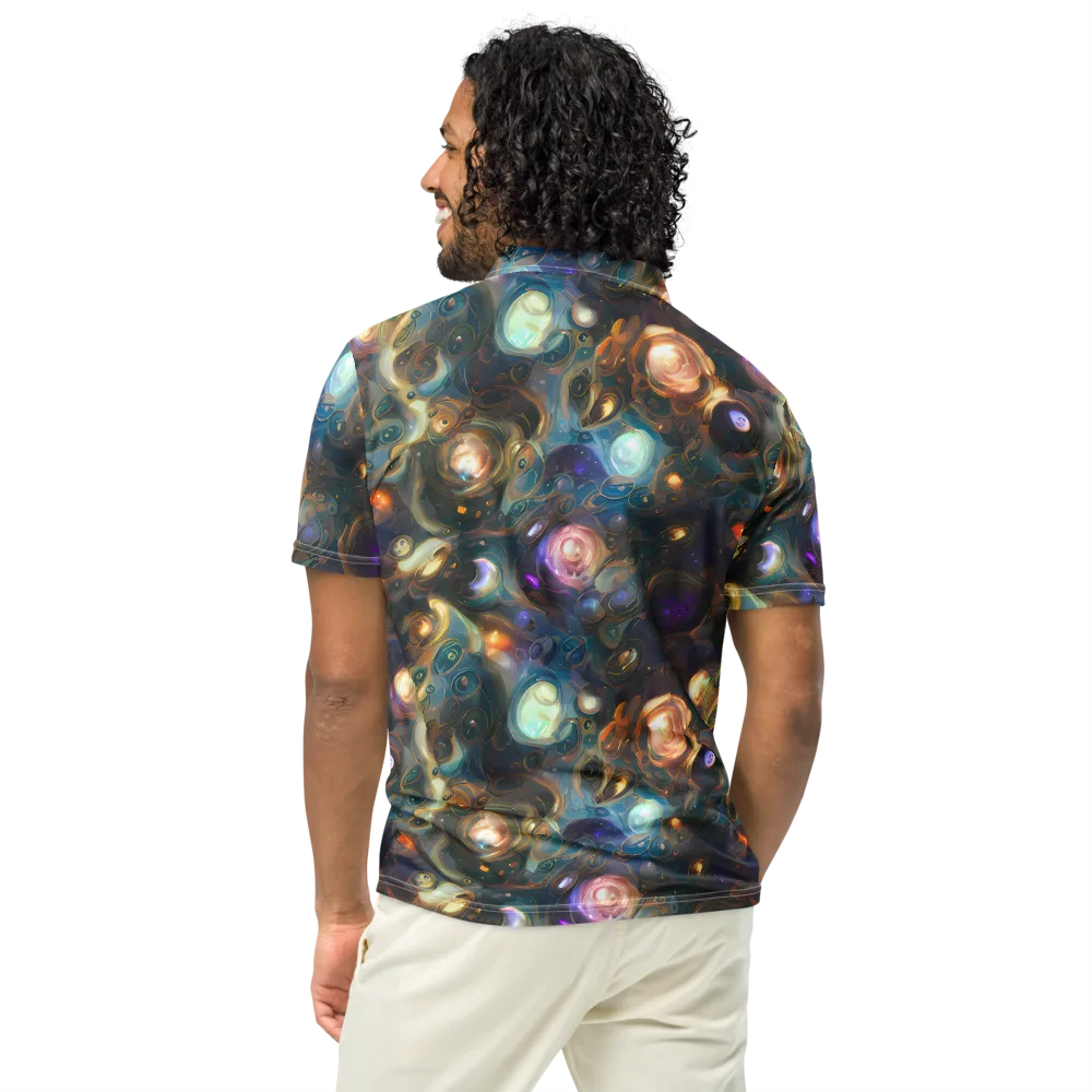 Orbital Alchemy on Men's Slim Fit Polo Shirt — Back