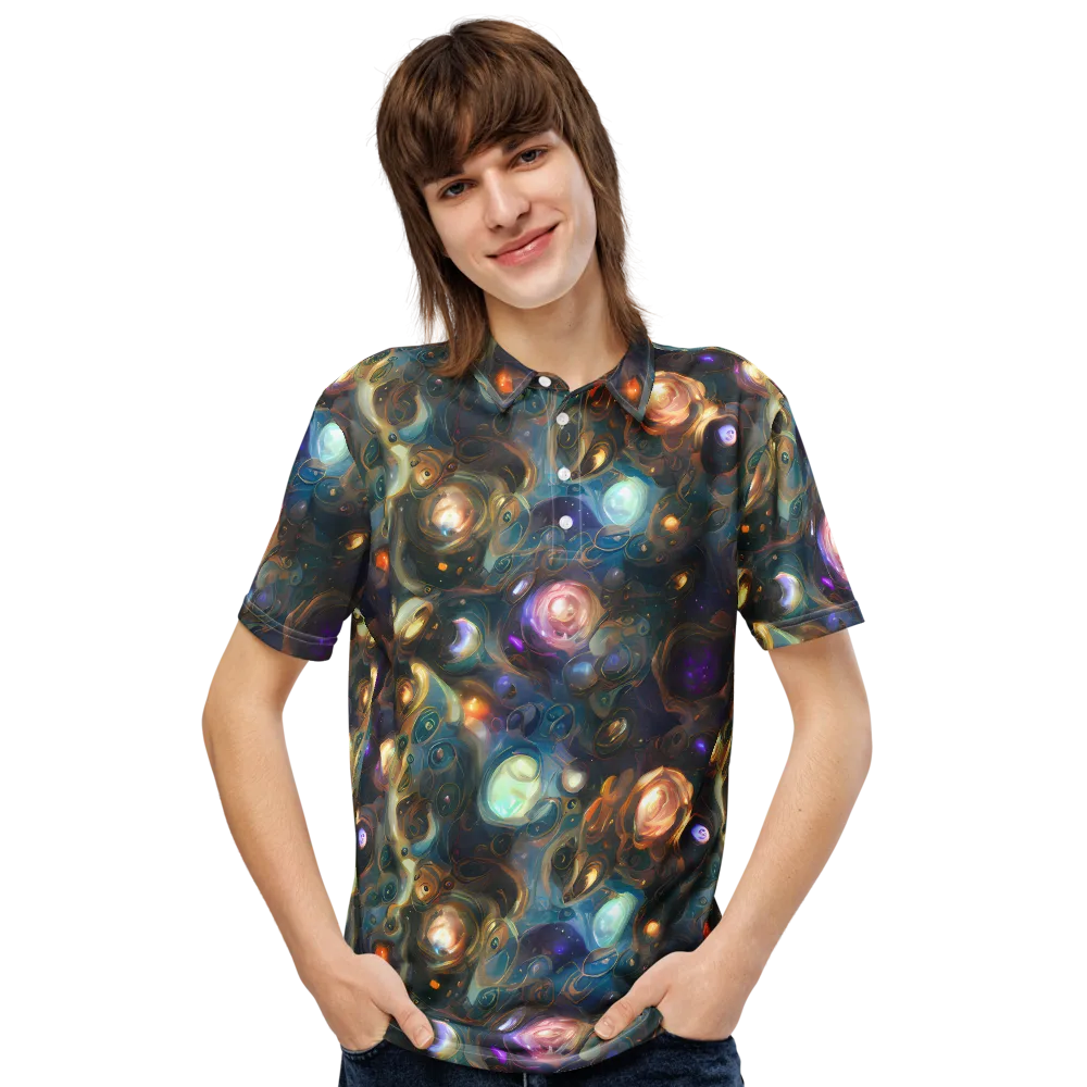 Orbital Alchemy on Men's Slim Fit Polo Shirt — Front