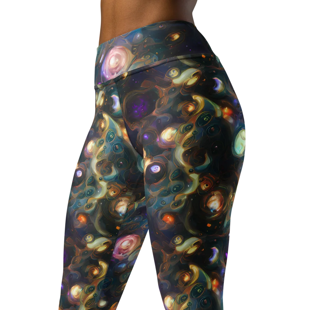 Orbital Alchemy on Yoga Leggings — Left Front