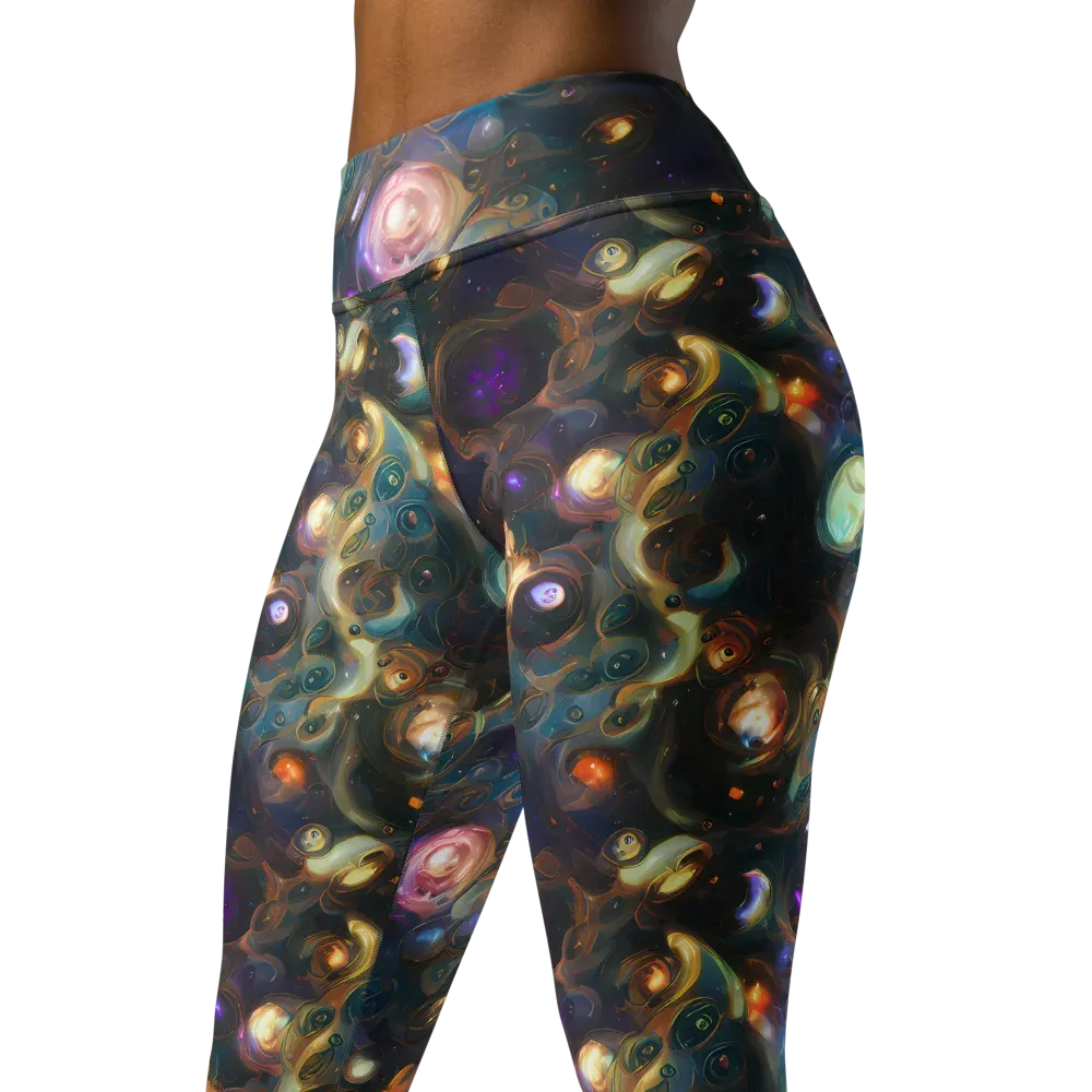 Orbital Alchemy on Yoga Leggings — Left Front
