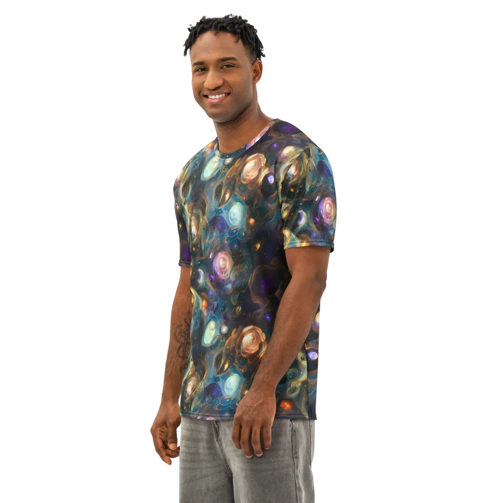 Orbital Alchemy on Men's Cotton Crew Neck T-Shirt — Left Front