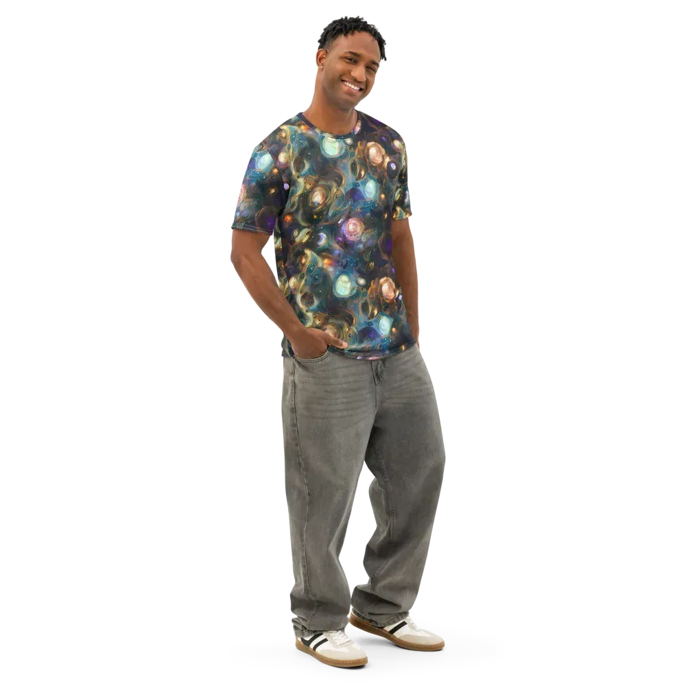 Orbital Alchemy on Men's Cotton Crew Neck T-Shirt — Right Front