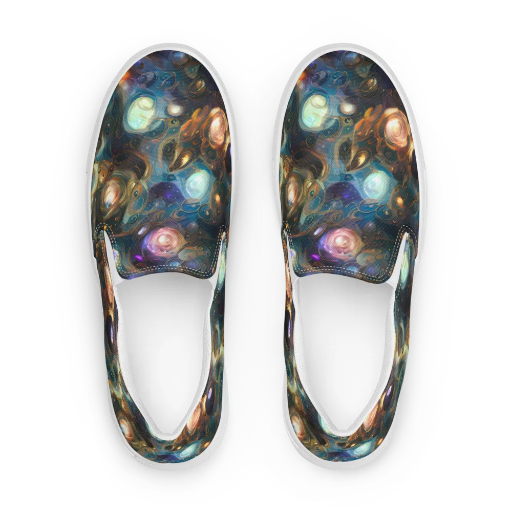 Orbital Alchemy on Men's Slip-On Canvas Shoes — Front