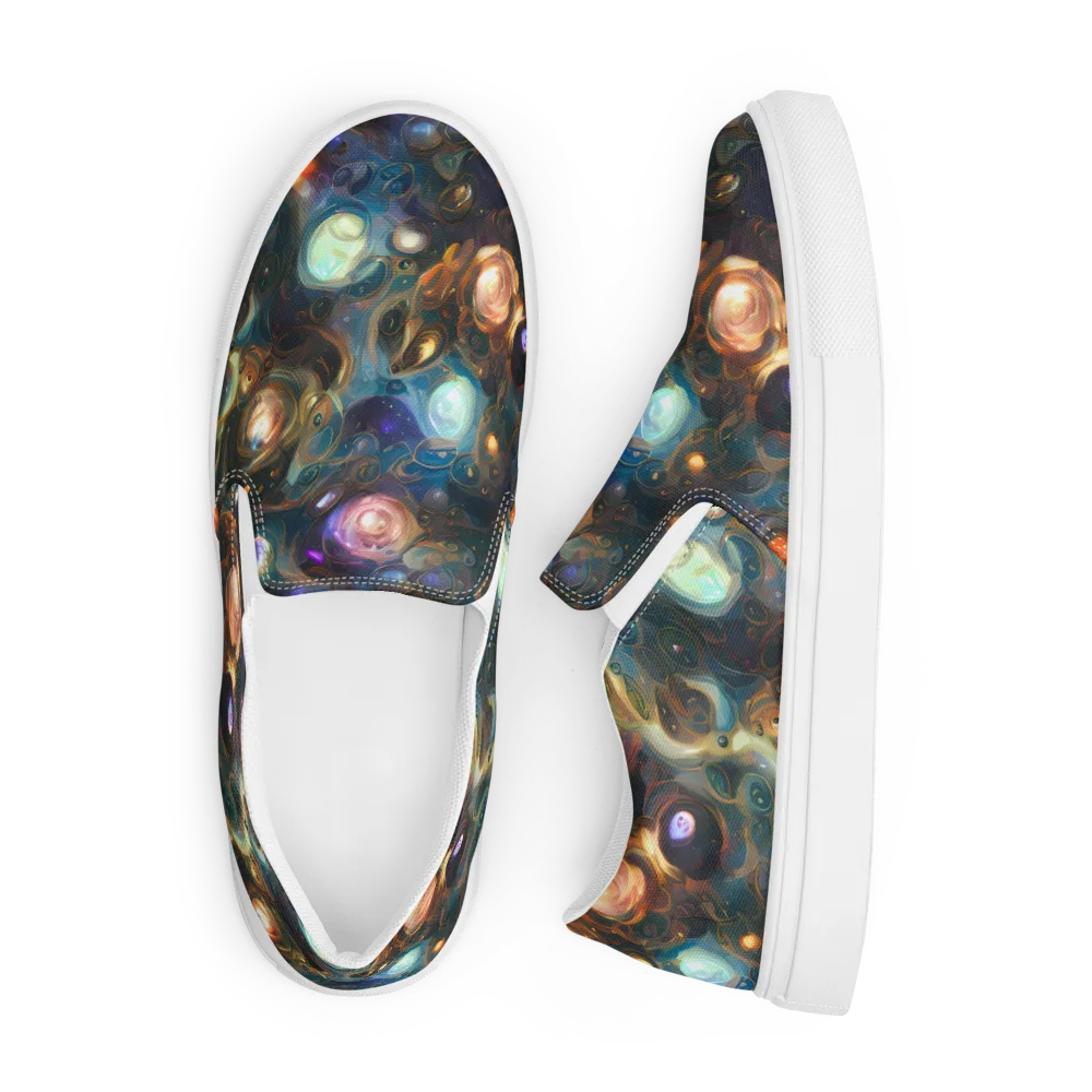 Orbital Alchemy on Men's Slip-On Canvas Shoes — Front