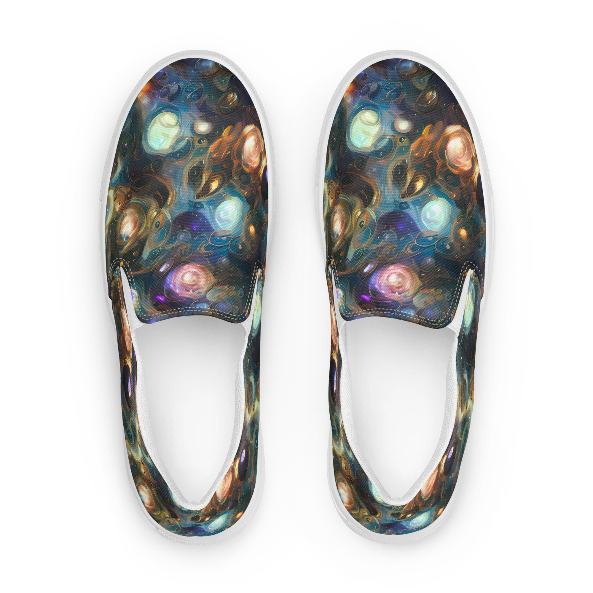Orbital Alchemy on Women's Slip-On Canvas Shoes — Front