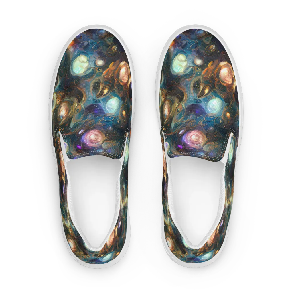 Orbital Alchemy on Women's Slip-On Canvas Shoes — Front