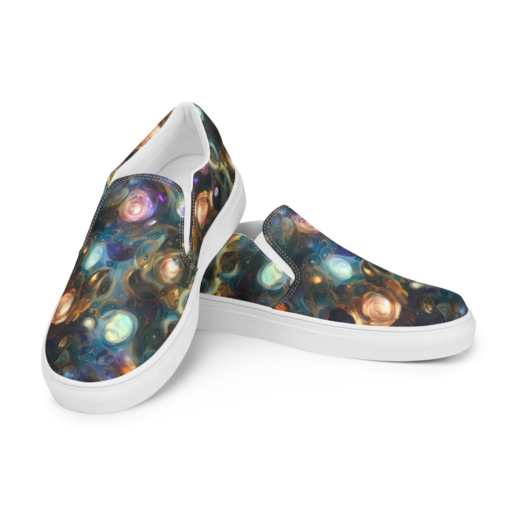 Orbital Alchemy on Women's Slip-On Canvas Shoes — Left Front